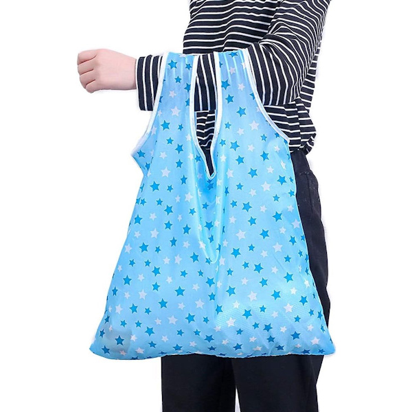 Pieces Foldbare Tasker - 190T Polyester - 26g Hver - Foldes Sammen i Taske (Tilfældig Farve)