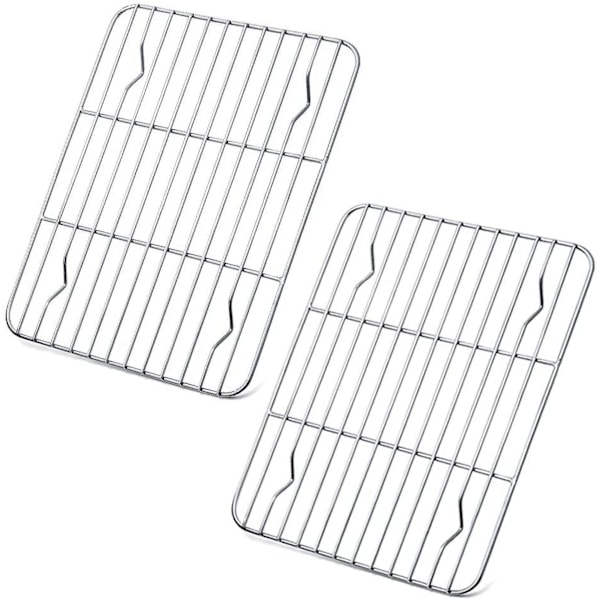 2-pack kylningsgaller i rostfritt stål, bakplåtar, ugnsäkra