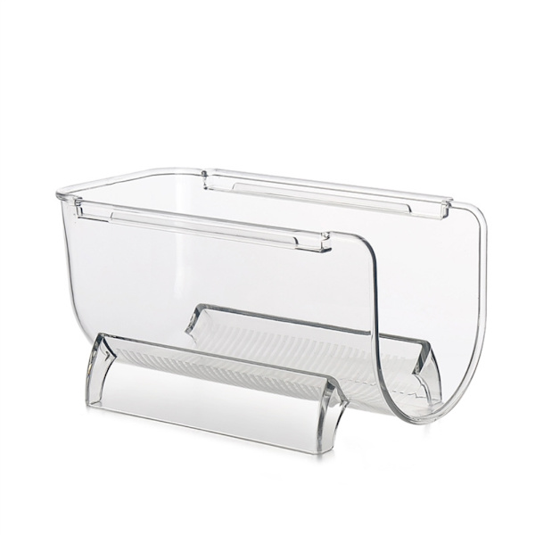 Plastic Storage Boxes, Clear Stackable Bottle Organizer for Refrigerator Organization, Space Saving Water Bottle Holder, High-Quality Structure