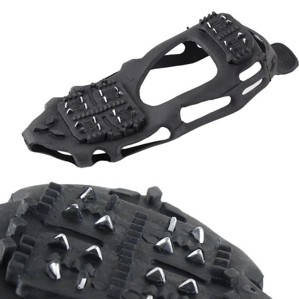 Walk Traction-klokker for å gå på snø og is Menn Kvinner Slitesterk Anti-Skli 24 Spikes Stegjern for sko og støvler (S-kode)