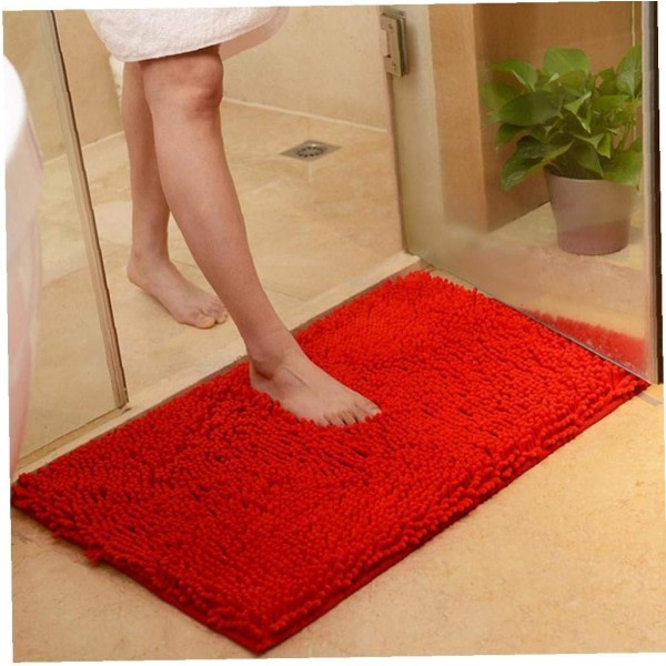 Badmatta i enkel stil Mjuk korallfleece badrumsmatta för golv