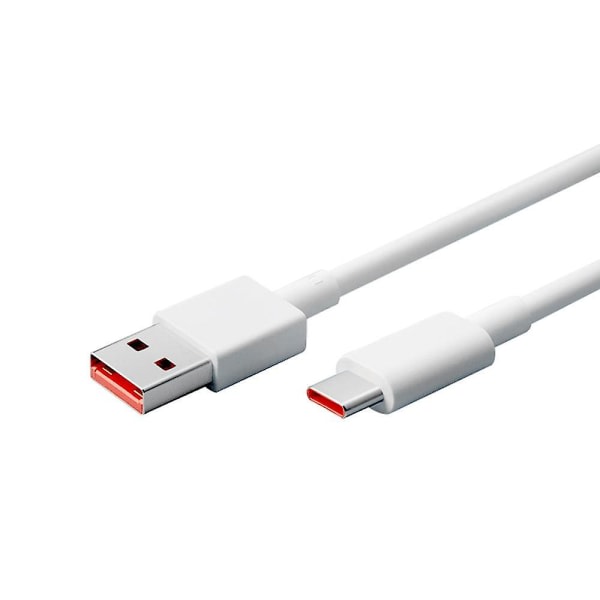 Xiaomi USB Type C-kabel 6A Supersnabb laddningsdatakabel Hållbar TPE USBA till USBC-laddningssladd vit ingen