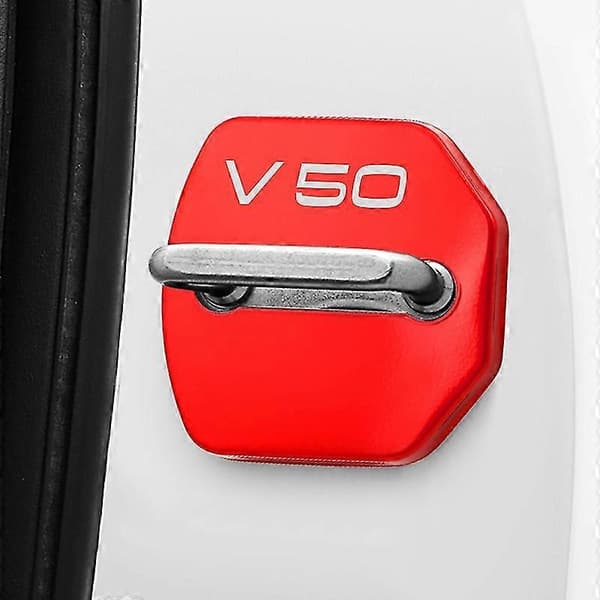 Dørrlåsdeksel i rustfritt stål i bilmodell, egnet for Volvo V50 biltilbehør - Perfet silver_tfrf silver