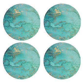 Ceramic Marbled Coasters with Cork Backing, Perfect for Table Protection, Stylish Housewarming Gift
