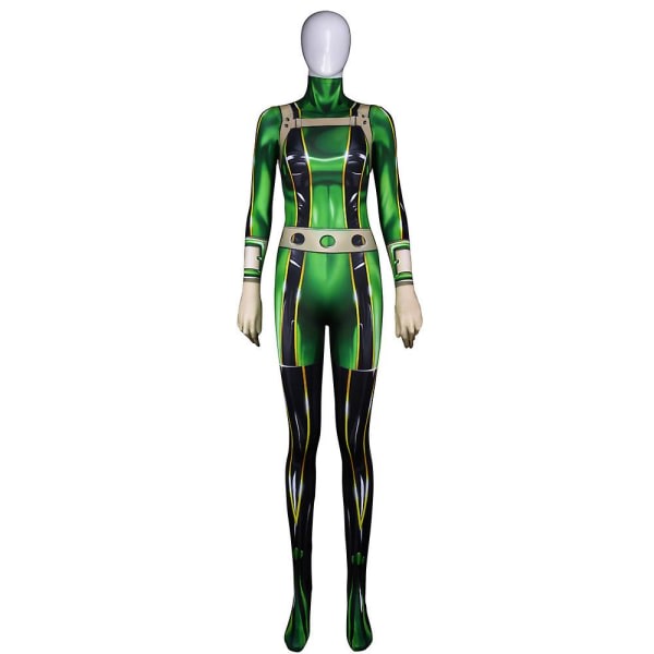 My Hero Academia Asui Tsuyu Bodysuit Kostym Vuxna Kvinnor Anime Jumpsuit Halloween Cosplay Party Dress Up M