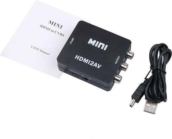 HDMI til AV konverter - Sort