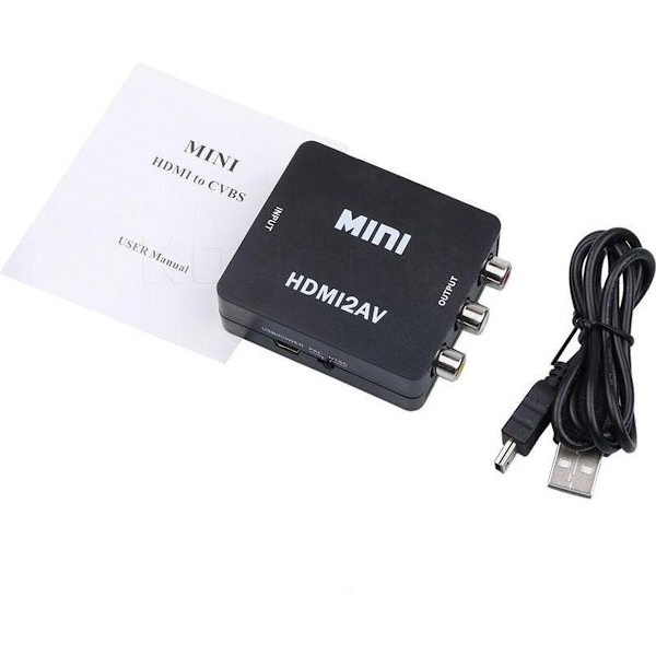 HDMI til AV-konverter - Svart