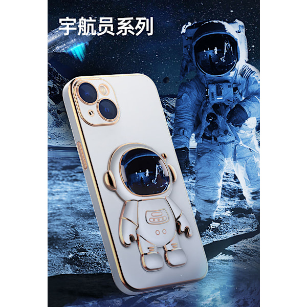 Yhteensopiva iPhone 12 Kuori Söpö 3D Astronautti Jalusta Design Kamera P Far peak blue