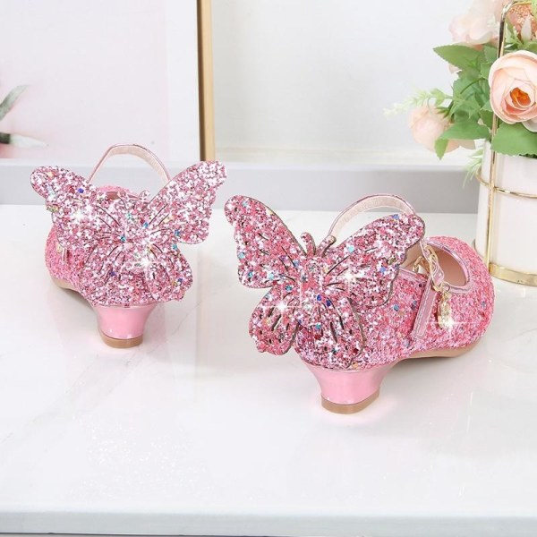 prinsesse sko elsa sko barn festsko rosa 19cm / size30 19cm / size30