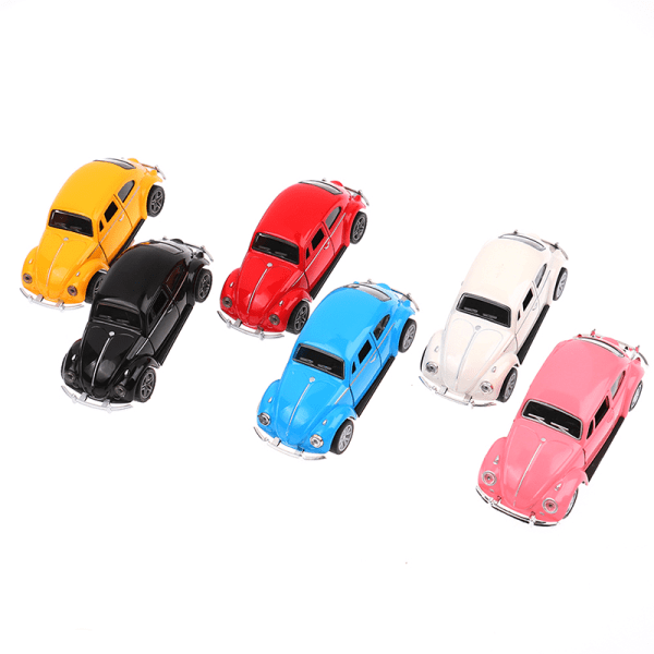 1:32 Retro Vintage Beetle Dra Tillbaka Bilmodell Leksak Barn Present Röd 1st Röd Red 1pc