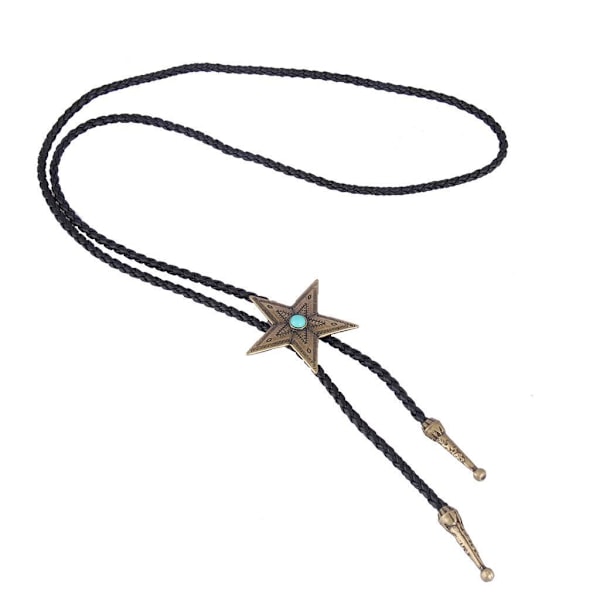 1/2/5 Musta PU-nahka Western Cowboy Rodeo Bolo Tie Bola Antikkipronssi 104cm Antique Brass 104cm 1Set