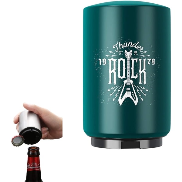 Automatisk ölflasköppnare Ölflasköppnare Magnetisk flasköppnare ölflasköppnare i rostfritt stål Original användbar present för män (Rock-1)