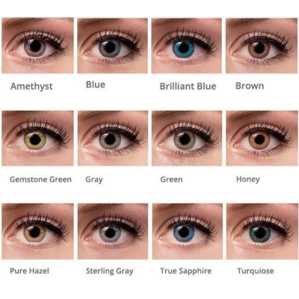 Grå farge kontaktlinser årlig engangsdiameter 14,5 mm