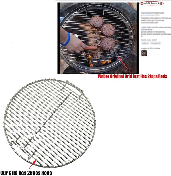Grillrist i rustfritt stål for rund grill