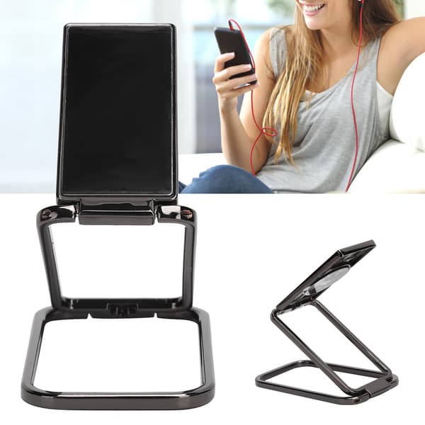 Fingerring Mobiltelefonholder Stativ 360° Rotation Metal Ring Spænde MultiAngle Håndgreb (Sort)