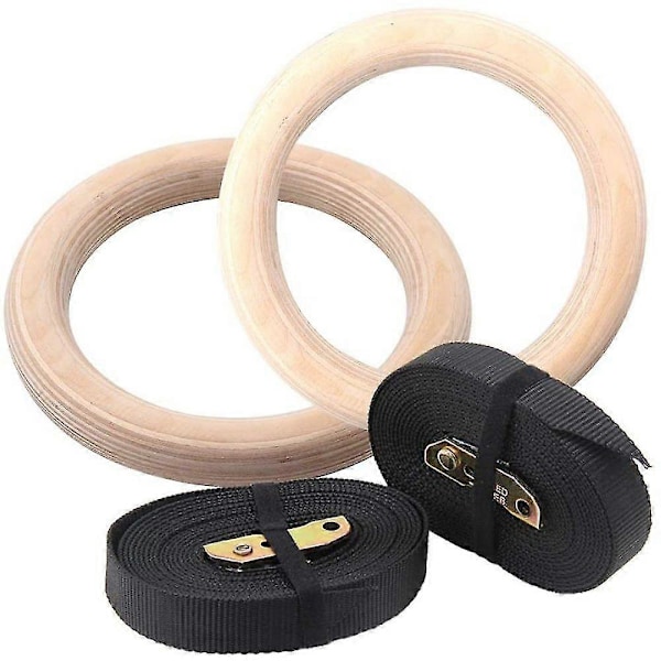 2 st Trägymringar, Turnringar med Justerbara Nylonband 3 cm