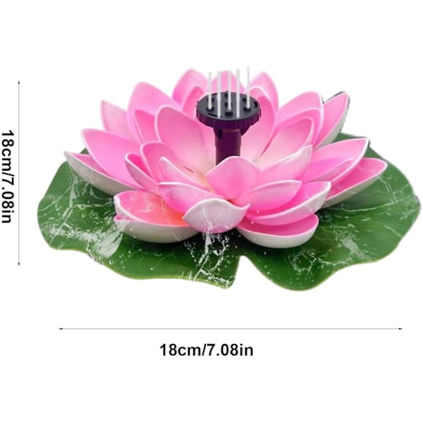 Lila Lotus Soldriven Fontän, USB-driven Fågelbad Damm Pump