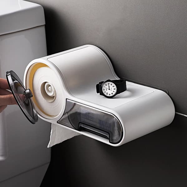 Toiletpapirholder - Selvklæbende - Tissueboks - Holder - Papirhåndklæder