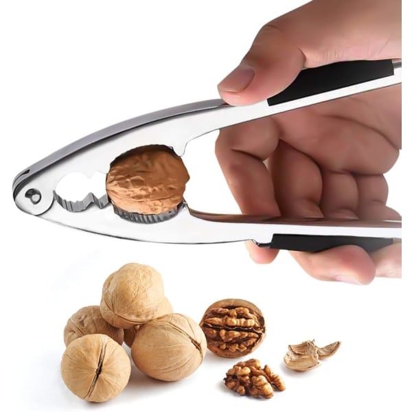 CDQ Metallnötknäppare Nötknäppare med halkfritt handtag för pecannötter, skaldjur, paranötter eller andra nötter, 17 cm