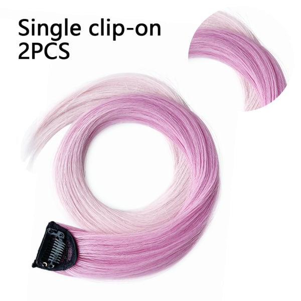 Clip-Type rakt hårförlängningsstycke Kvinnlig gradientfärg shape4