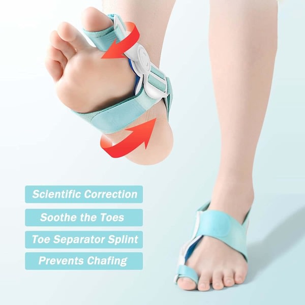 Hallux Valgus Separator Corrector Rails til lindring af smerter til mænd og kvinder i universel størrelse