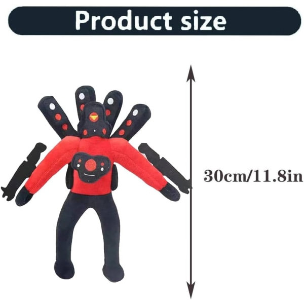 11,8\" Uppgraderad Titan Speakerman Plysch, Kraftfull Giant Skibidi Toalett Titan Speakerman Figurer Plyschleksaker, Monster Klädedjursdocka