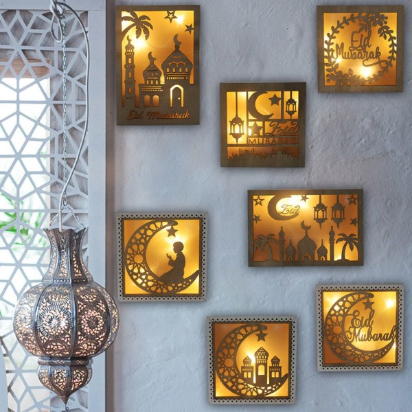 ramadan koristelu mubarak kareem lykta led-valot JM01936
