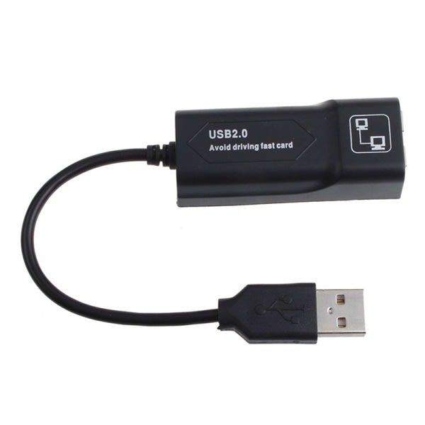 CDQ USB Ethernet Adapter USB 2.0 nettverkskort til RJ45 Lan 100Mbps