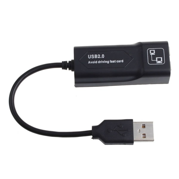 CDQ USB Ethernet -sovitin USB 2.0 verkkovirta RJ45 Lan 100Mbps