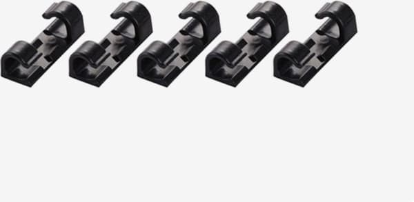 Kabelclips - Kabelholder - Sort - Selvklæbende - Kabelbinder - Kabelorganisator