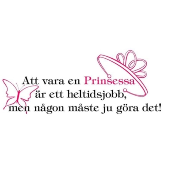 Olla prinsessa -seinätarra