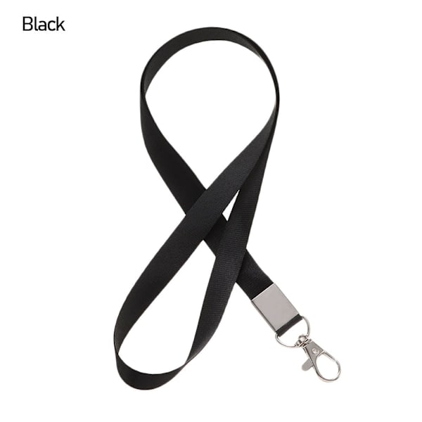 1:a Halsbånd Lanyard ID-kortholder SVART - høj kvalitet h Sort Black
