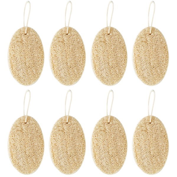 Natural Dish Brush 8-Pack, Compostable Kitchen Scrubber, Scouring Pad, Plant Based Dish Brush, Biodegradable