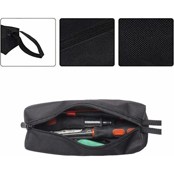 Lille sort værktøjstaske Multifunktionel Organizer Heavy Duty Tool Bag Organizer, Multifunktionel bæretaske, Værktøjstaske Tom lomme, CDQ