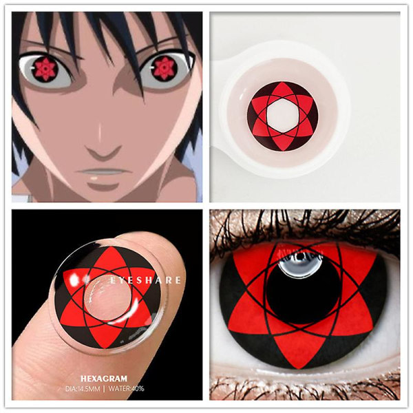 1 par Anime Cosplay kontaktlinser for øyne Cosplay linser Anime linser Halloween linser Årliga Cosplay kontaktlinser HD53-GRAY