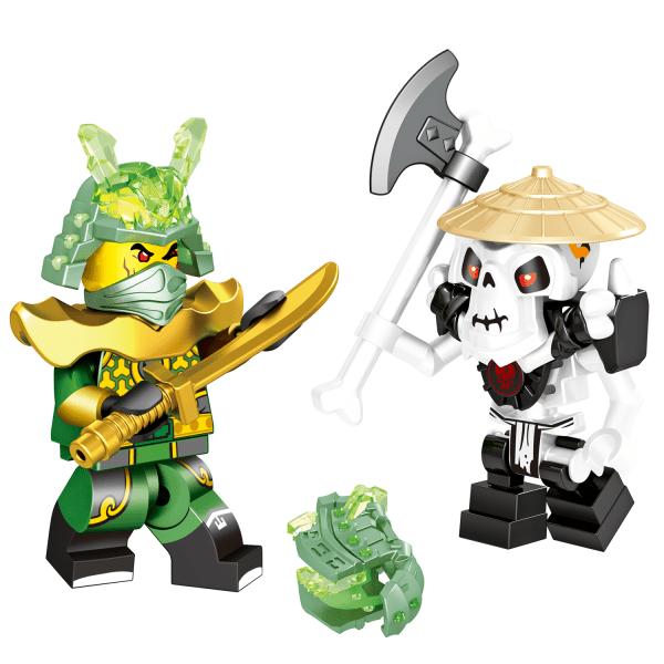 32 kpl:n setti go Minifigures Kai Jay Sensei Wu Master Building musta yksi koko