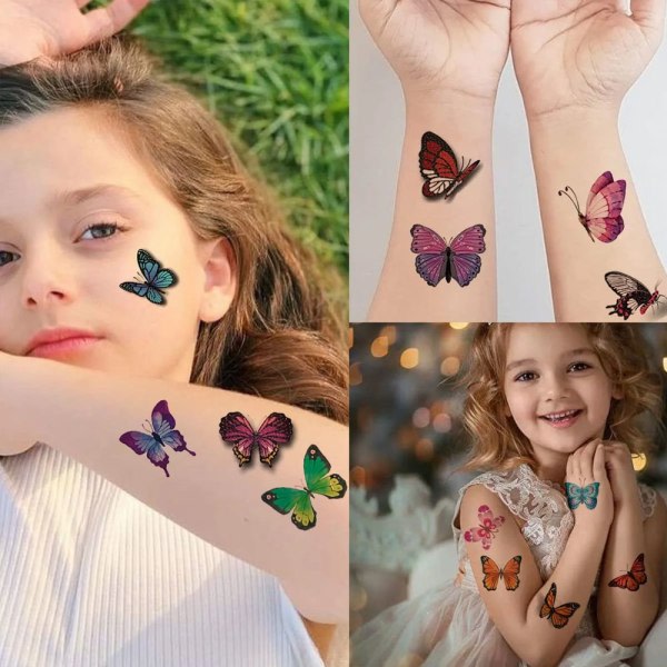 15 ark tillfälliga tatueringar for kvinnor, barn, 3D, stil 1
