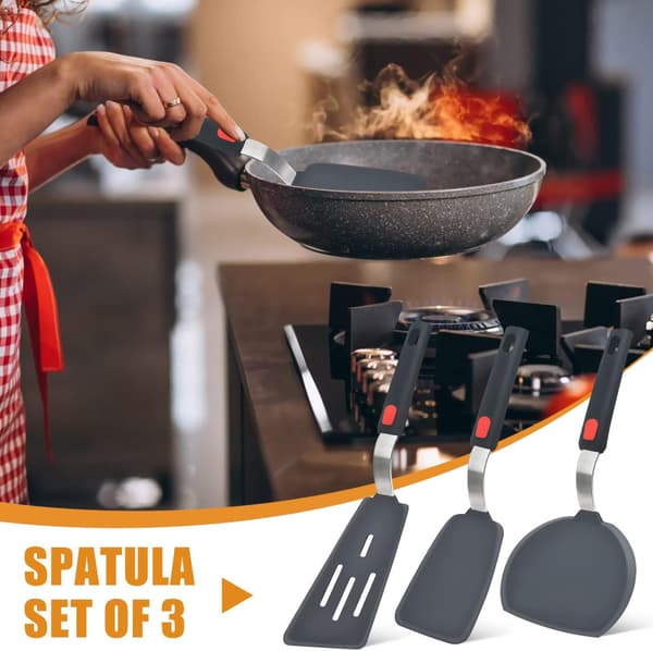 Silikonilastasarja 3 osaa tarttumattomille pannuille