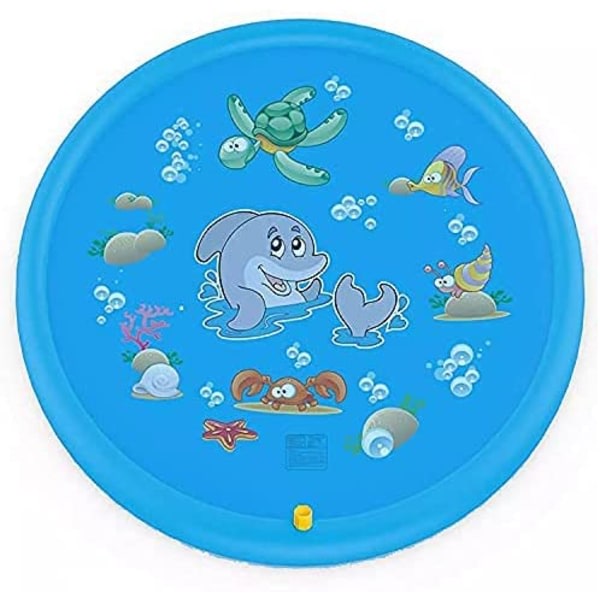 CDQ Toddler för småbarn 170 cm Uppblåsbar lekmatta för utomhusfest, blå
