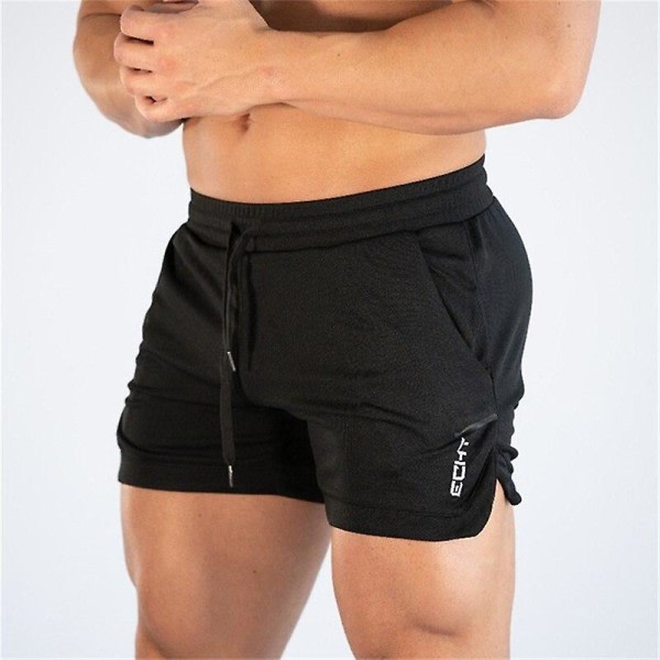 2022 M-3XL Running Fitness Shorts för män black gray L zdq