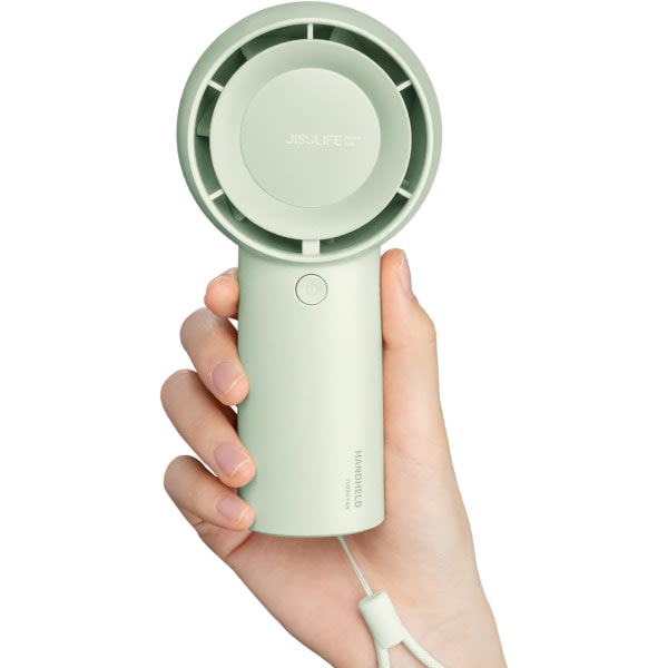 Håndholdt turbofan [16H maks. køletid] Mini bærbar håndholdt ventilator, 4000mAh USB genopladelig personlig ventilator, batteridrevet lille lommeventilator - grøn