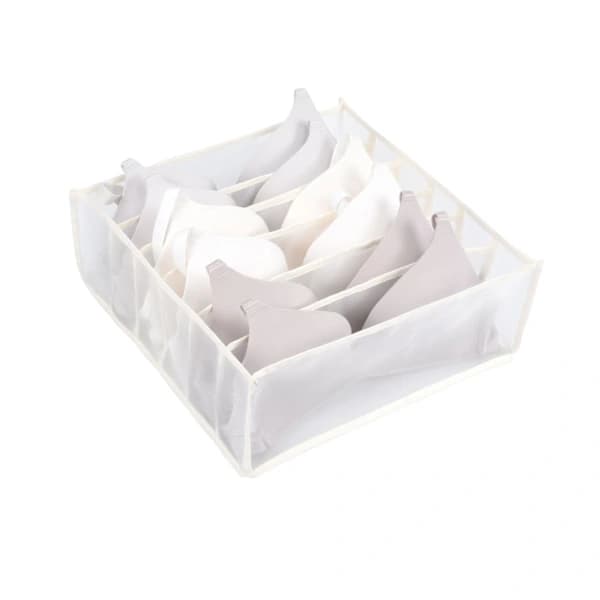 Drawer Organizer, 6 Compartments - White