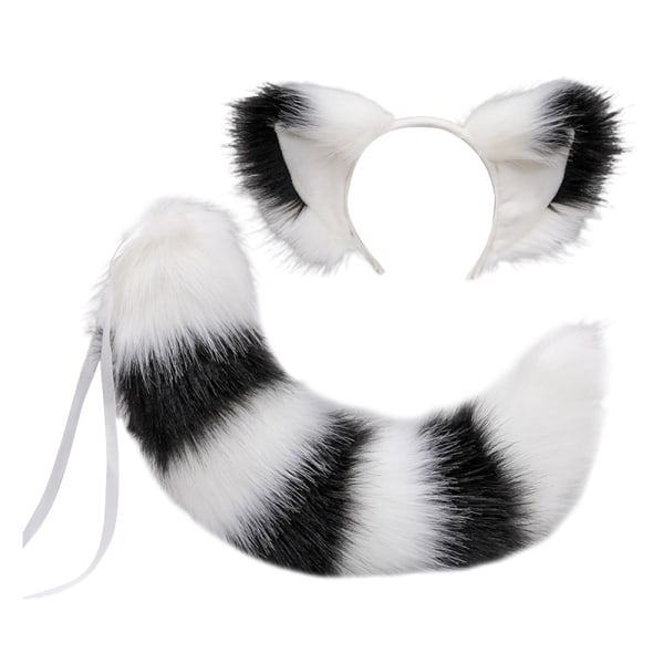 Rævehale og ører, Cat Wolf Raccoon Ears sæt