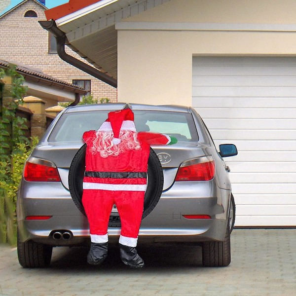 67\" stor jultomte juldekorationer 5,6 ft hängande jultomte kostym från ränntak jul jultomte dekorationer för inomhus utomhus