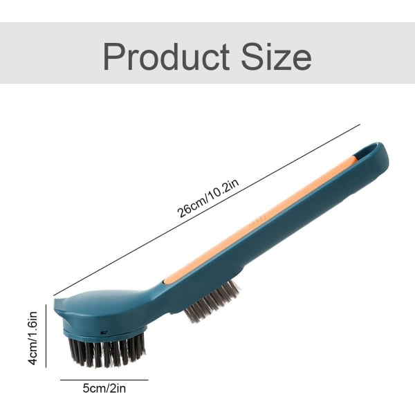 CDQ 2 i 1 børster med nylon og bærebare børster for fibersvamp (blå)
