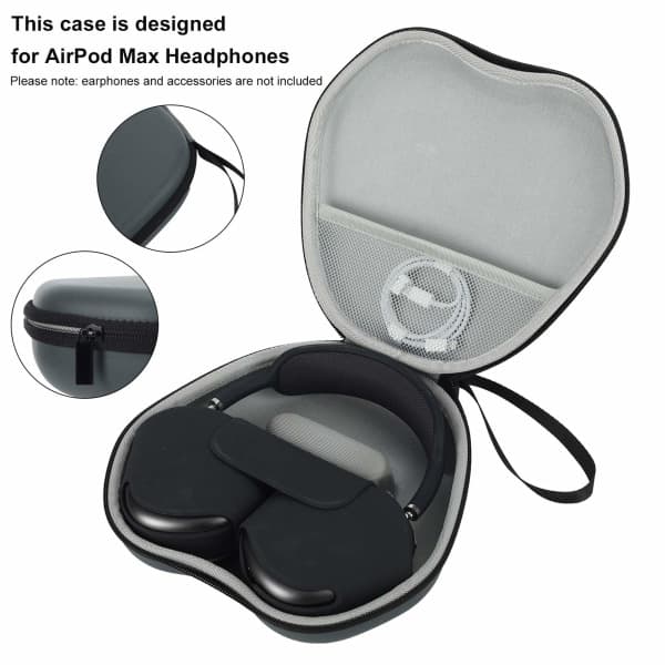 CDQ-etui kompatibelt med Airpods Max, grå