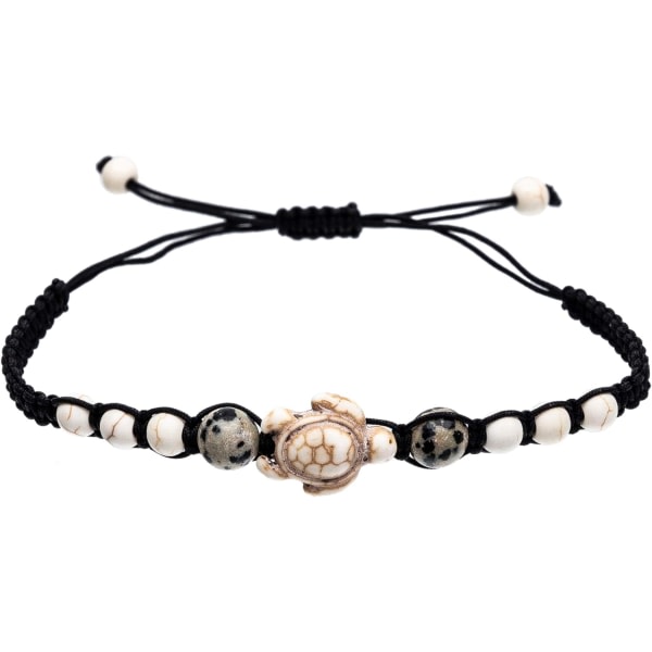 Heyone Turtle Beads Chain Armband for Kvinnor Män Flickor Pojkar Handgjorda Natursten Elastiskt Stretch Armband Vänskap Par Armband