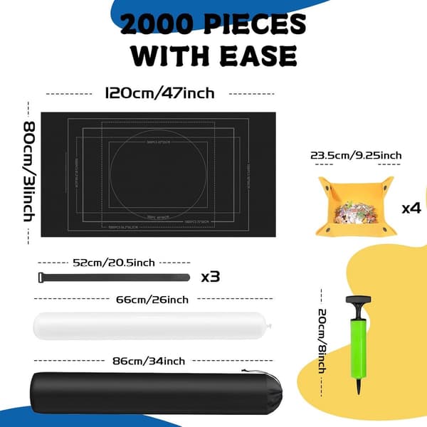 Premium Puzzle Mat - All-in-One Puzzle Station with Sorting Trays