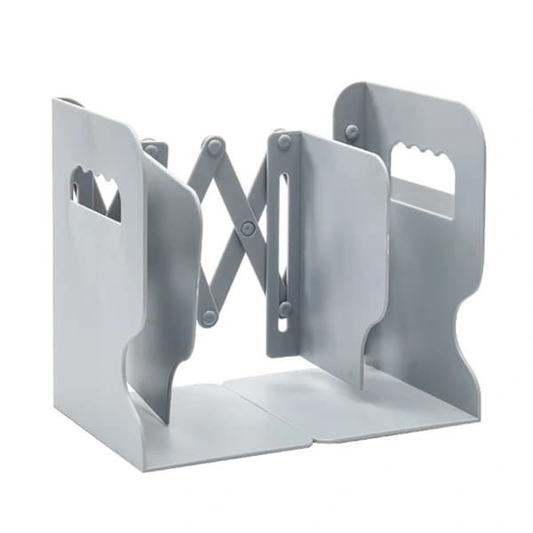 Bookend Simple Style Foldable Shelves ABS Bookends Books Support Stand Home Decor Grey