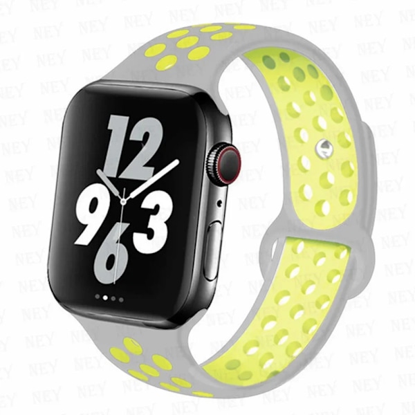 Sportrem för Apple Watch Band 45 mm 49 mm 44 mm 40 mm 41 mm 42 mm Silikonarmband correa iWatch Ultra 2 Series 9 8 SE 7 6 5 4 3 Silver-vole 3 S-M